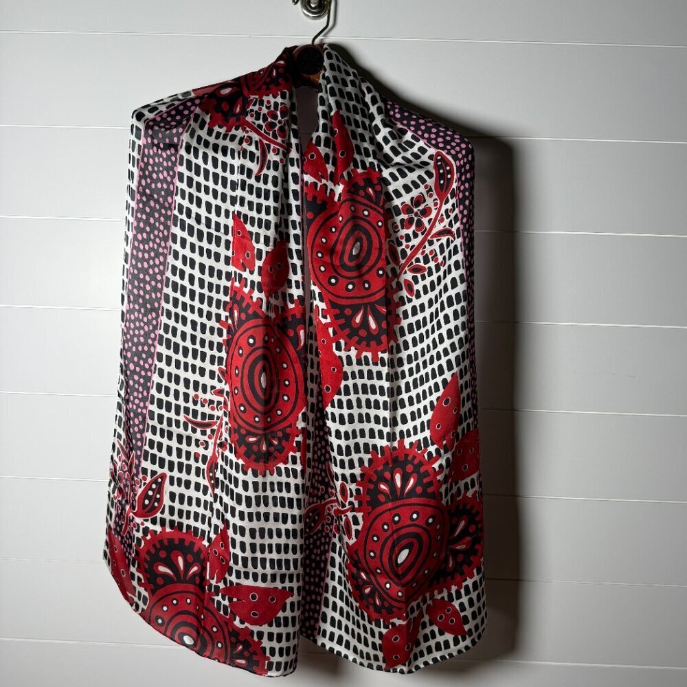 Carolyn Donnelly "The Edit" Scarf, Red, Black, Pink